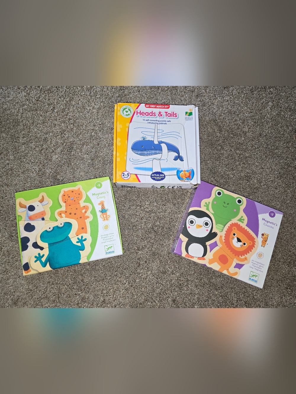 Djeco Magnetic Puzzle Bundle + Matching Game